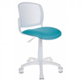 Кресло детское Бюрократ CH-W296NX/15-175 спинка сетка белый TW-15 сиденье бирюзовый 15-175