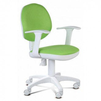 Кресло детское Бюрократ CH-W356AXSN/15-118 салатовый 15-118 колеса белый/салатовый (пластик белый)