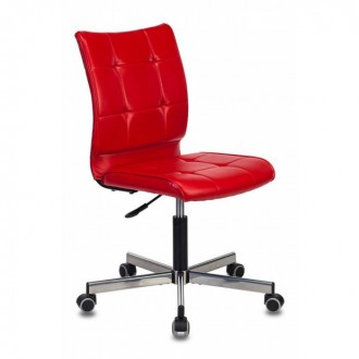 Кресло Бюрократ CH-330M/RED без подлокотников красный Next-13 искусственная кожа крестовина металл