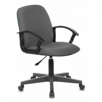 Кресло Бюрократ CH-808-LOW/#G низкая спинка серый 3C1 НА ПИАСТРЕ