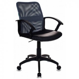 Кресло Бюрократ CH-590/DG/BLACK спинка сетка серый сиденье черный искусственная кожа