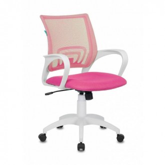 Кресло Бюрократ CH-W695N розовый TW-06A TW-13A сетка/ткань крестовина пластик пластик белый (CH-W695N/PK/TW-13A)