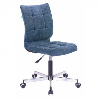 Кресло Бюрократ CH-330M/LT-27 без подлокотников темно-синий Light 27 крестовина металл