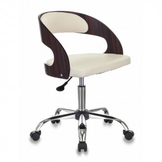 Кресло Бюрократ CH-370SL/IVORY светло-бежевый искусственная кожа крестовина хром