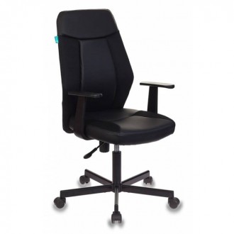 Кресло Бюрократ CH-606/BL+TW-11 черный искусст.кожа/ткань крестовина металл