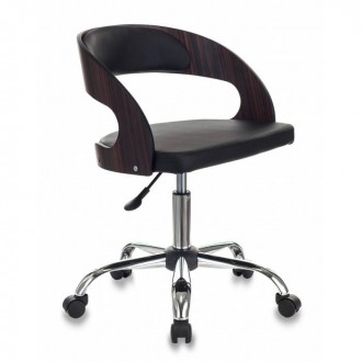 Кресло Бюрократ CH-370SL/BLACK черный искусственная кожа крестовина хром