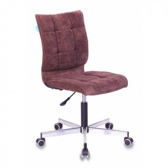 Кресло Бюрократ CH-330M/LT-10 без подлокотников темно-коричневый Light 10 крестовина металл