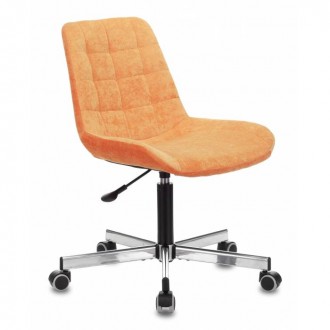 Кресло Бюрократ CH-350M/VELV72 без подлокотников оранжевый Velvet 72 крестовина металл