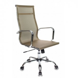 Кресло руководителя Бюрократ CH-993/gold золотистый сетка крестовина хром