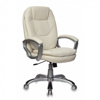 Кресло руководителя Бюрократ CH-868AXSN/WHITE белый искусственная кожа (пластик серебро)