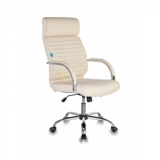 Кресло руководителя Бюрократ T-8010SL/IVORY слоновая кость искусственная кожа крестовина хром