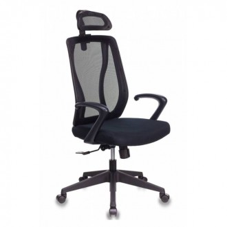 Кресло руководителя Бюрократ MC-411-H/26-28 черный TW-01 сиденье черный 26-25 сетка/ткань