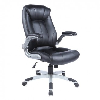 Кресло руководителя Бюрократ CH-S860A/BLACK черный искусственная кожа (пластик серебро)