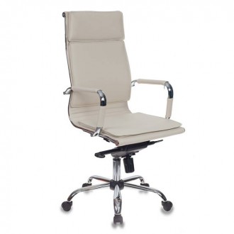 Кресло руководителя Бюрократ CH-993MB/IVORY слоновая кость искусственная кожа крестовина хром