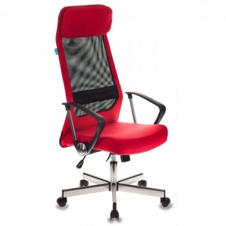 Кресло руководителя Бюрократ T-995HOME/RED черный/красный TW-01 сетка/ткань крестовина металл