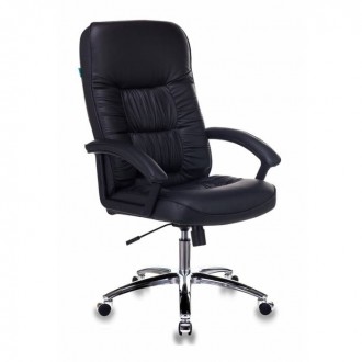 Кресло руководителя Бюрократ T-9908AXSN-AB черный кожа крестовина хром
