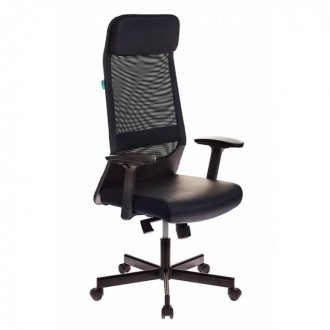 Кресло руководителя Бюрократ T-995/BLACK черный TW-01 искусственная кожа крестовина металл