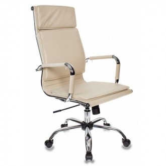 Кресло руководителя Бюрократ CH-993/ivory слоновая кость искусственная кожа крестовина хром