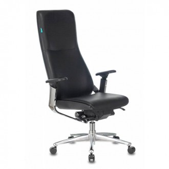 Кресло руководителя Бюрократ _ARTI/BLACK черный кожа крестовина алюминий